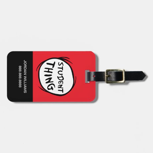 Cat in het Pet Thing One Thing Two Student Thing Bagagelabel (Voorkant horizontaal)