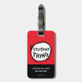 Cat in het Pet Thing One Thing Two Student Thing Bagagelabel (Achterkant verticaal)