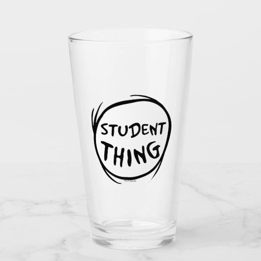 Cat in het Pet Thing One Thing Two Student Thing Glas (Voorkant)