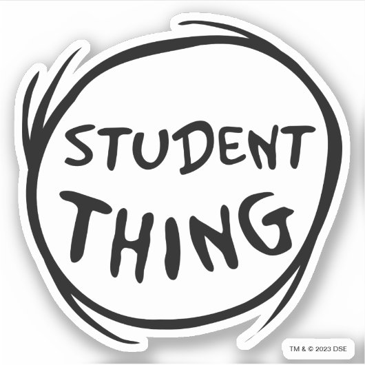 Cat in het Pet Thing One Thing Two Student Thing Sticker (Voorkant)