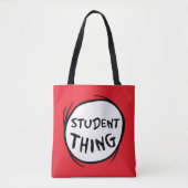 Cat in het Pet Thing One Thing Two Student Thing Tote Bag (Voorkant)