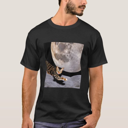 Cat In Outer Space Cute Kitten Kitty Strange Desig T-shirt (Voorkant)