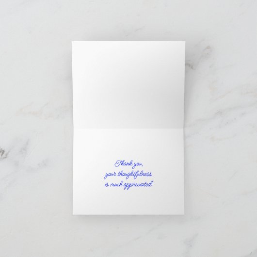 Cat in Snow Wearing Ear Muffs Bedankkaart (Binnen)