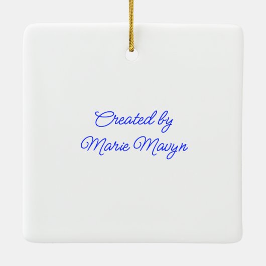 Cat in Snow Wearing Ear Muffs Keramisch Ornament (Achterkant)