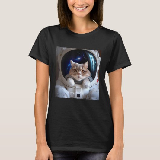 Cat in Space T-shirt (Voorkant)