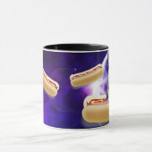 CAT IN SPACE WITH HOT DOGS funny COFFEE MUG Mok (Midden)