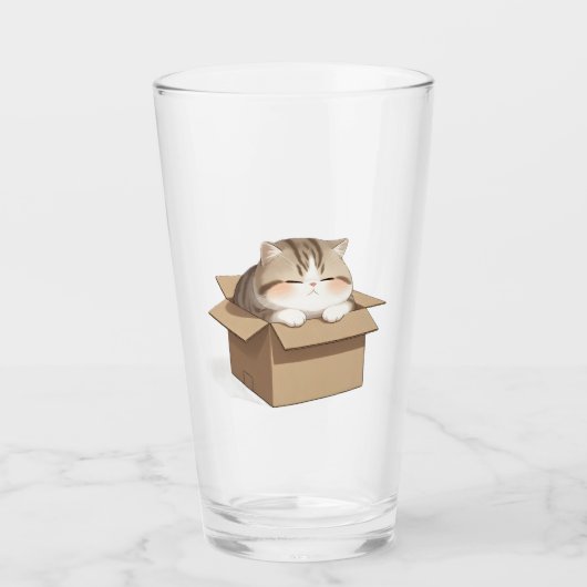 Cat In the box Glas (Voorkant)