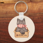 Cat in The Box Sleutelhanger (Achterkant)