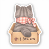 Cat in The Box Sticker (Voorkant)