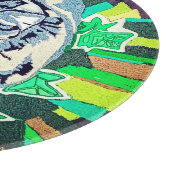 Cat in the garden snijplank (Hoek)