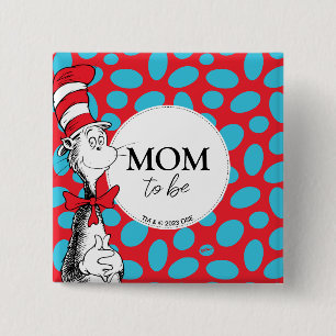 Cat in the Hat   Wordt mama Vierkante Button 5,1 Cm