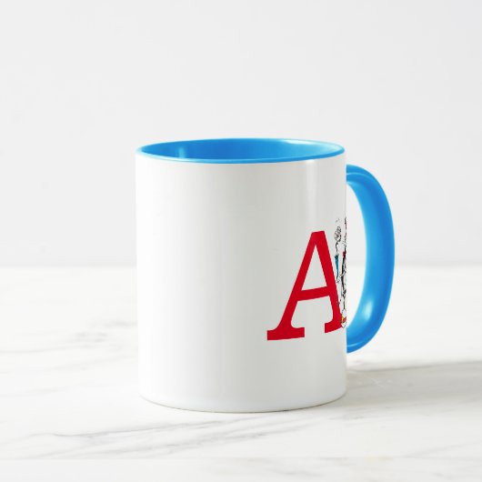 Cat in the Pet Balancing Act Monogram A Mok (Voorkant rechts)