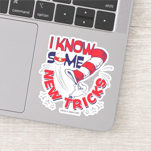 Cat in the Pet Ik ken een aantal nieuwe trucs Sticker (Detail)