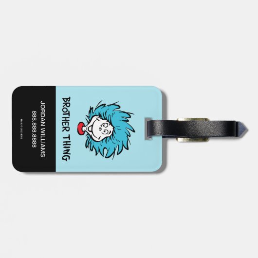 Cat in the Pet Thing One Thing Two Brother Thing Bagagelabel (Achterkant horizontaal)