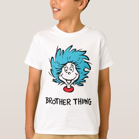 Cat in the Pet Thing One Thing Two Brother Thing T-shirt (Voorkant)