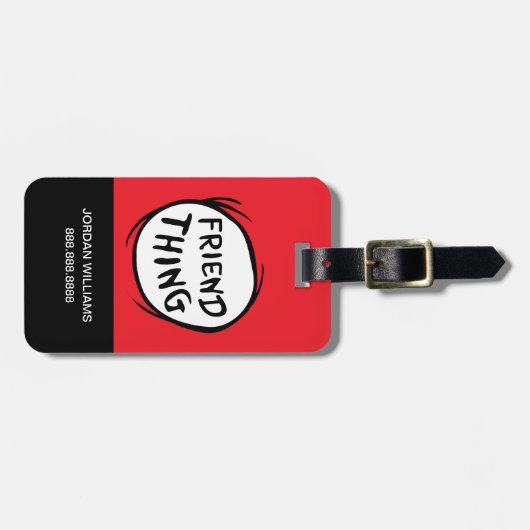 Cat in the Pet Thing One Thing Two - Vriend Ding Bagagelabel (Voorkant horizontaal)