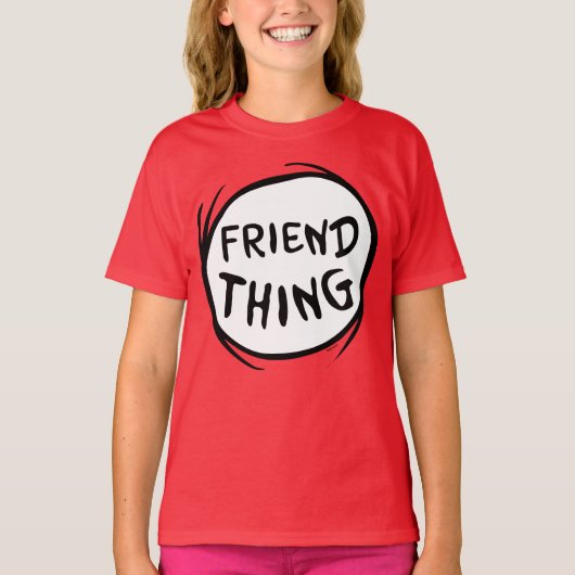 Cat in the Pet Thing One Thing Two - Vriend Ding T-shirt (Voorkant)