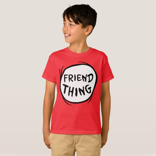 Cat in the Pet Thing One Thing Two - Vriend Ding T-shirt (Voorkant volledig)