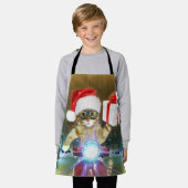 Cat in the Santa Claus hat delivers Christmas gift Schort (Gedragen)