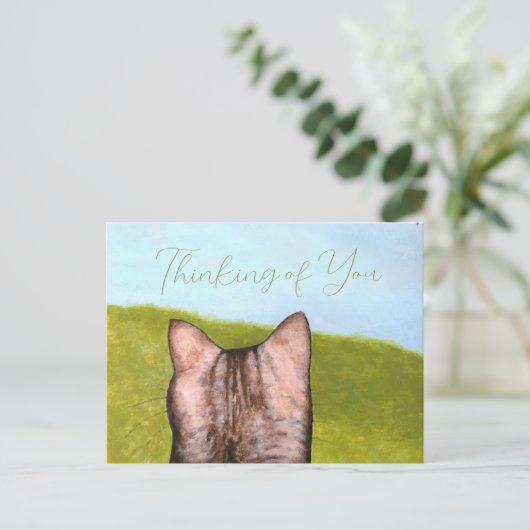 Cat in the Window  Briefkaart (Staand voorkant)