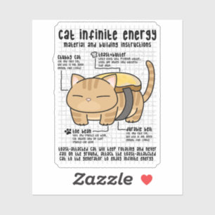 Cat Infinite Energy Butter Toast Sticker