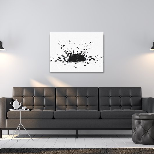 Cat Ink Splat Canvas Afdruk