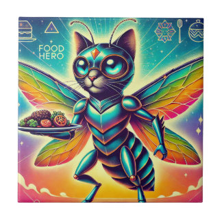 Cat-Insect Food Hero Superstar Tegeltje