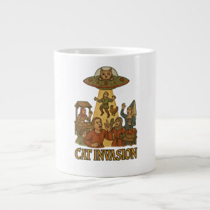Cat Invasion UFO Grote Koffiekop