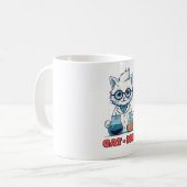CAT - ION. scheikundekat, laboratorium, cadeau cad Koffiemok (Voorkant links)