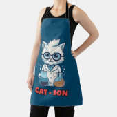 CAT - ION. scheikundekat, laboratorium, cadeau cad Schort (Insitu)