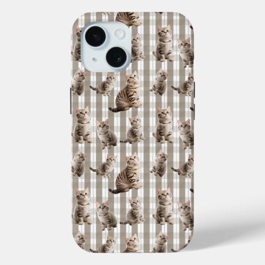 Cat iPhone 15 Telefoon Case (Achterkant)
