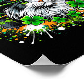 Cat Irish Patricks Day met een Pet van Leprechaun Poster (Hoek)