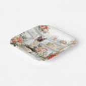 Cat is arranging Christmas Flowers Papieren Bordje (Gebogen)