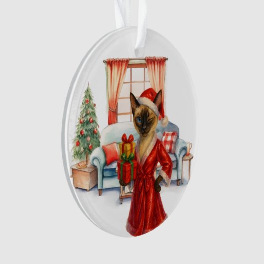 Cat is Christmas boxing Ornament (voorkant)