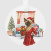 Cat is Christmas boxing  Ornament (voorkant)