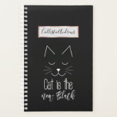Cat is de nieuwe zwarte quote Schattigee zwarte wi Planner (Voorkant)