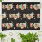 Cat is going to laundry theedoek (Gevouwen)