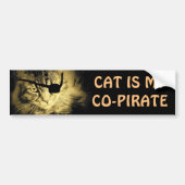 Cat is mijn co-piraat bumpersticker (Voorkant)
