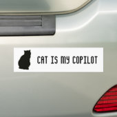Cat is mijn copiloot bumpersticker (Op auto)
