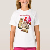 Cat is mijn Valentijn die het hart van de elegante T-shirt (Voorkant)