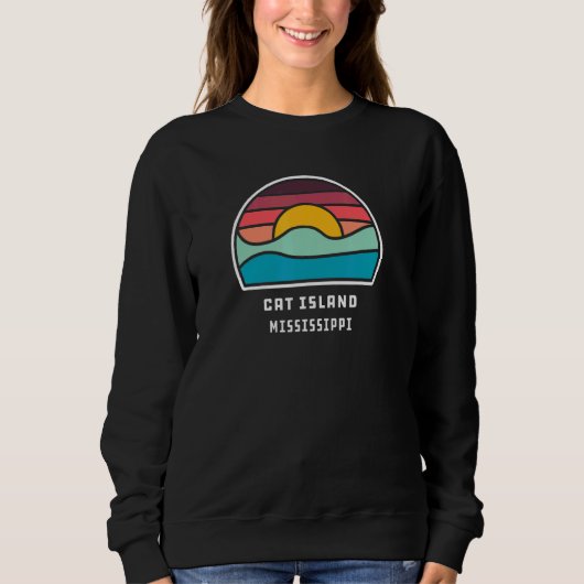 Cat Island Mississippi Cool Minimalist Ocean Wave  Trui (Voorkant)