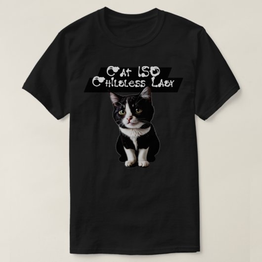 Cat ISO Kinderloos Lady Front T-shirt (Design voorkant)