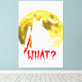 Cat it's Herfst Y'all Pumpkin Autumn Halloween Cat Canvas Afdruk (Insitu (Houten vloer))