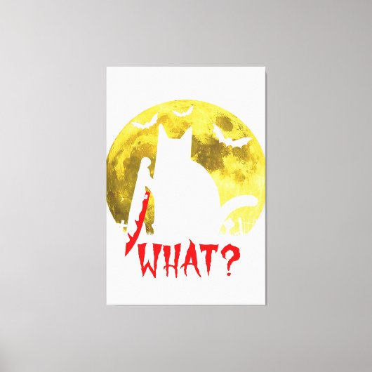 Cat it's Herfst Y'all Pumpkin Autumn Halloween Cat Canvas Afdruk (Voorkant)