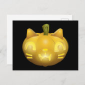 Cat Jack O Lantern Briefkaart (Voorkant / Achterkant)