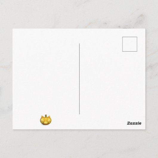 Cat Jack O Lantern Briefkaart (Achterkant)