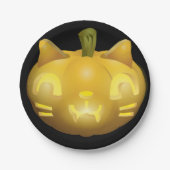 Cat Jack O Lantern Papieren Bordje (Voorkant)