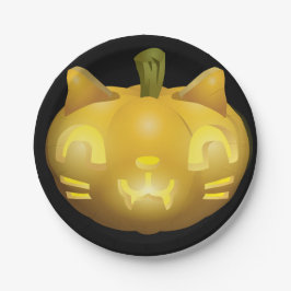 Cat Jack O Lantern Papieren Bordje