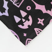 Cat Jack O'Lantern Pompoen Halloween Zwart Decor Fleece Deken (Hoek)