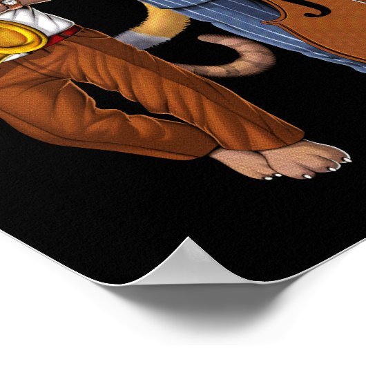 Cat jazzmuzikanten poster (Hoek)